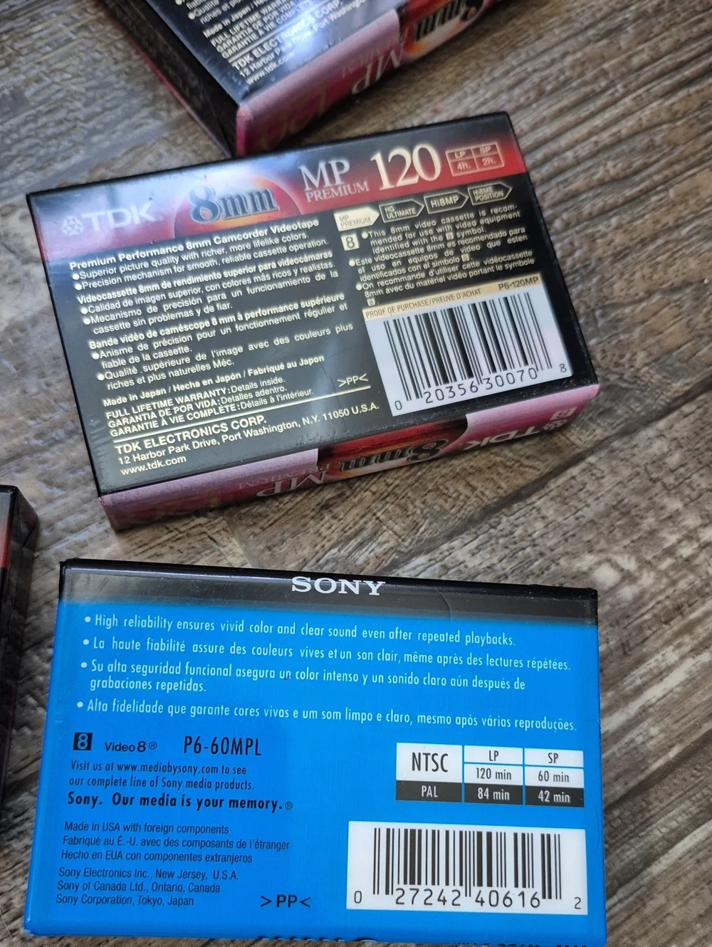 Tdk 8mm Video Film Pack Lot Of 6 And Sony